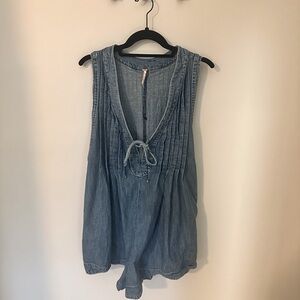 Free People Webster Denim Romper